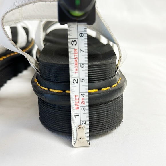 DR.MARTENS Blaire Hydro Leather Sandals Strappy White Platform Style Size 8 EUC - Picture 8 of 9